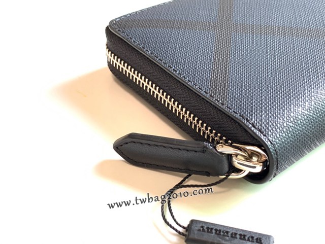 Burberry專門店新款煙熏格子男女長錢包 巴寶莉官方新配色小號拉鏈錢包 yxb1343